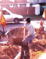 Cruce de servicio sin cortar el transito